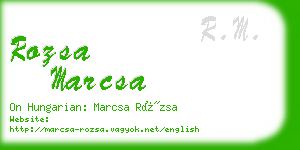 rozsa marcsa business card